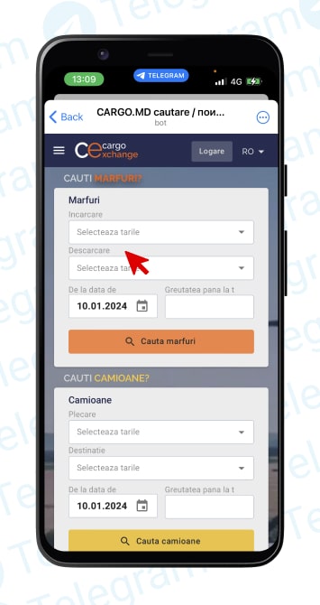ChatBot Telegram CargoExchange
