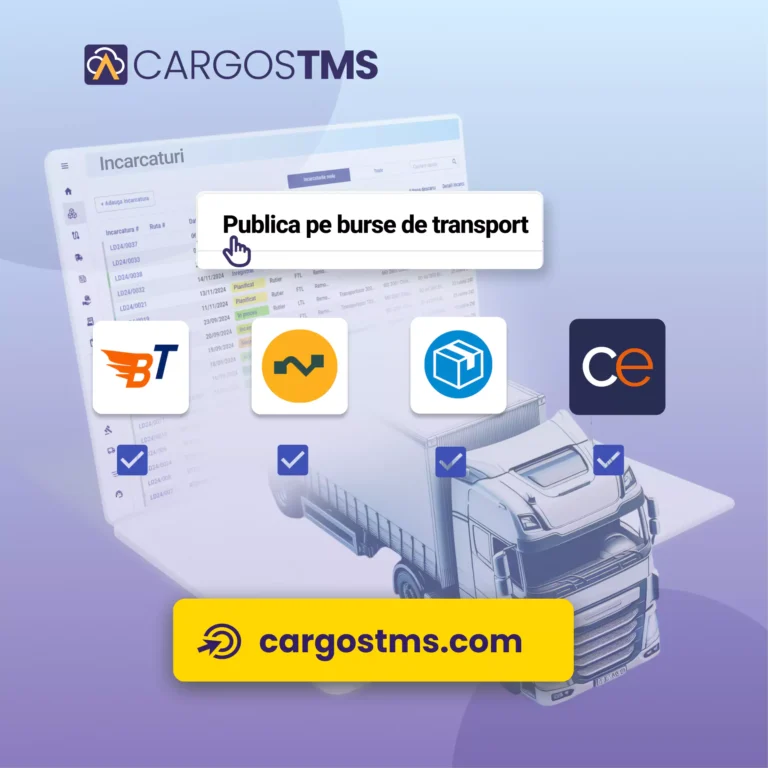Cargos TMS publicare pe burse Cargo.md Larditrans bursatransport cargopedia