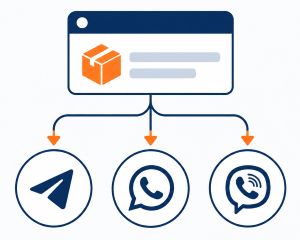 Распространение в Telegram, WhatsApp и Viber
