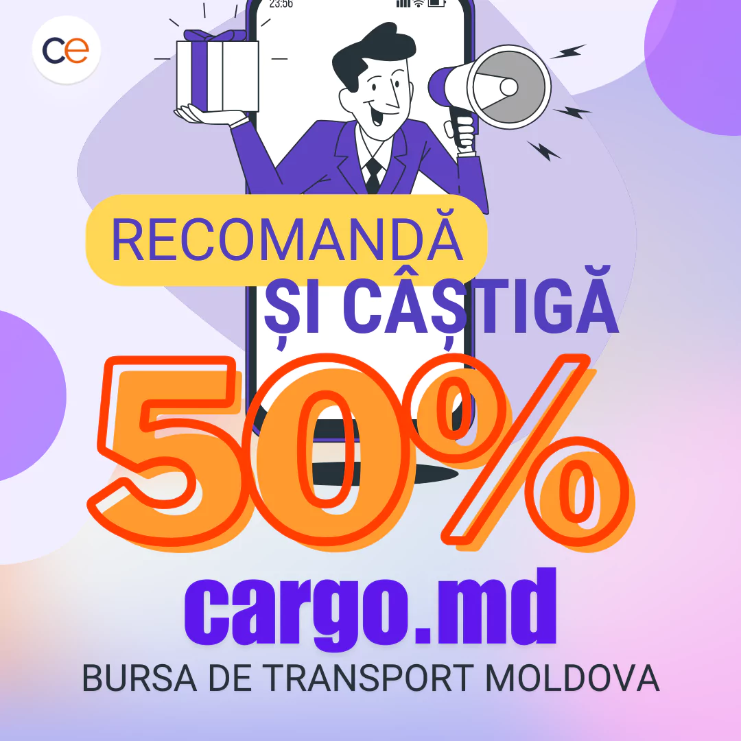 Bursa de Transport Moldova Oferta 50% bonus